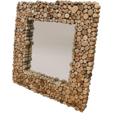 Pebble Driftwood Mirror