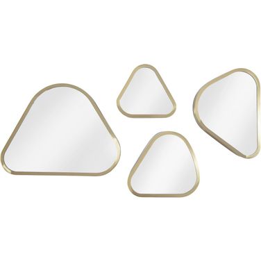 Pebble Mirrors In Gold