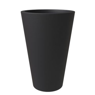 Pebble Poly Stone Planter 15.7. Dia. Planter In Black