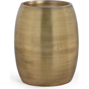 Pebble Tall Side Table In Antique Brass