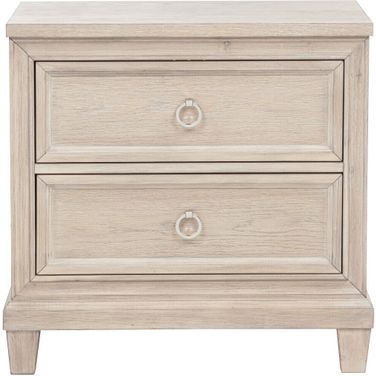 Pembroke 2-Drawer Nightstand Bedside Table In Washed Oak