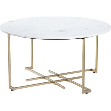 Pembroke Cocktail Table In Gold and White
