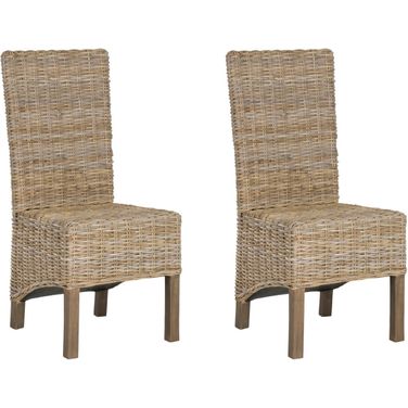 Pembrooke Unfinished Rattan Side Chair Set of 2