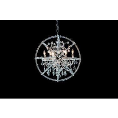 Pena - 6 Light Chandelier - Chrome