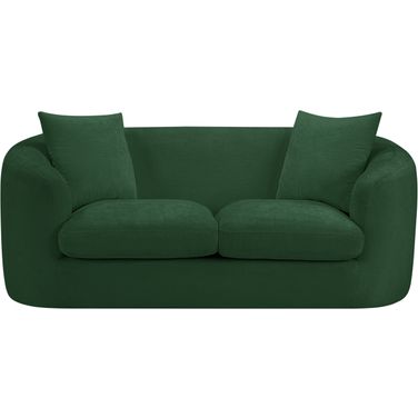 Penelope Chenille Fabric Loveseat In Green