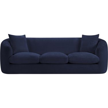 Penelope Chenille Fabric Sofa In Navy