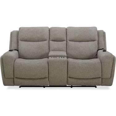 Penfield Power Zero G Console Loveseat with Heat, Massage and Speaker P3 In Frappe