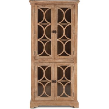 Pengrove Glass Cabinet In Antique Oak