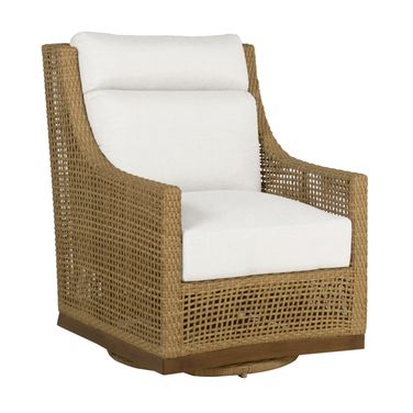 Peninsula Swivel Glide Chair In Bali Pearl