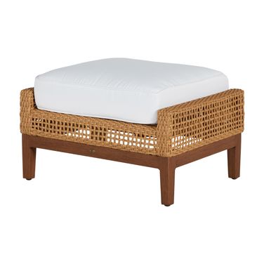Peninsula Woven Ottoman In Bali Pearl