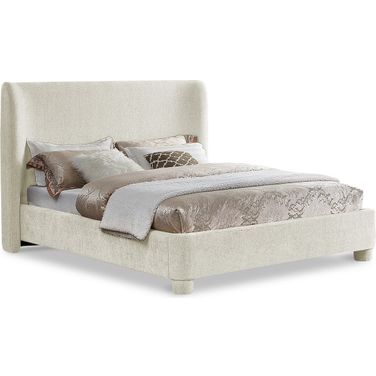 Penny Chenille Fabric Full Bed In Cream