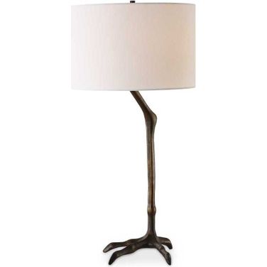 Perch Bird-Leg Table Lamp In Bronze