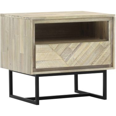 Peridot 1 Drawer Nightstand In Natural Acacia Wood