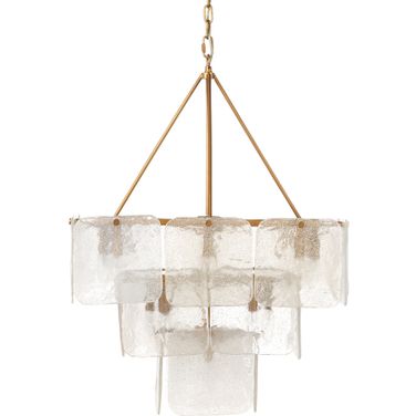 Perignon Three Tier Chandelier In Antique Brass