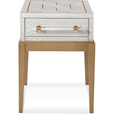 Perrine Rectangle Accent Table In White