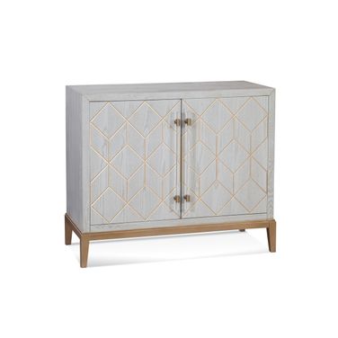 Perrine Wood Bar Cabinet In Gray
