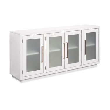 Perry 66 Inch Console with 4 Doors In White