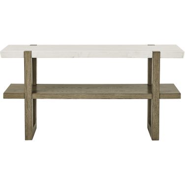 Perth Marble Top Sofa Table In White