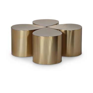 Petal 4 Piece Coffee Table In Gold