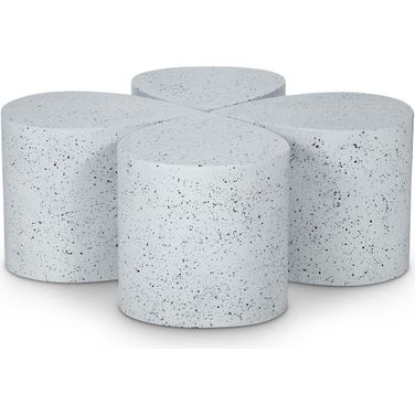 Petal 4 Piece Coffee Table In White
