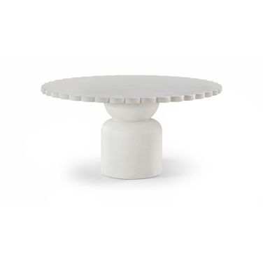 Petalia 60 Inch Concrete Indoor and Outdoor Dining Table In Cream