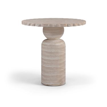 Petalia Concrete Indoor and Outdoor Counter Table In Travertine