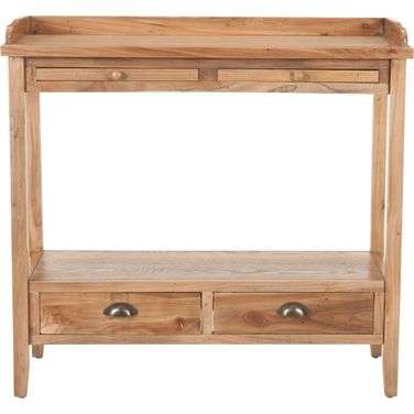 Peter Oak Console with 2 Storage Drawers