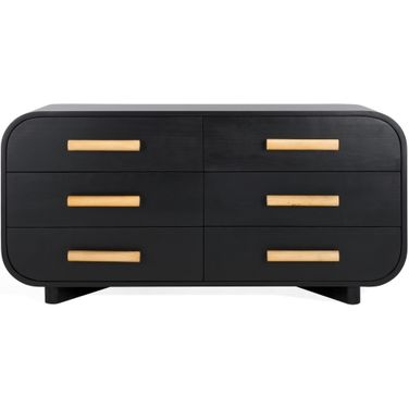 Peterson Wood Dresser In Black and Natural