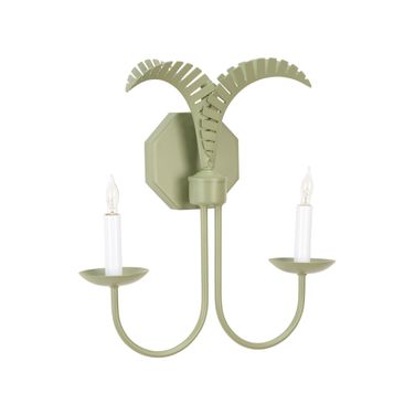 Petite Palm Sconce In Green