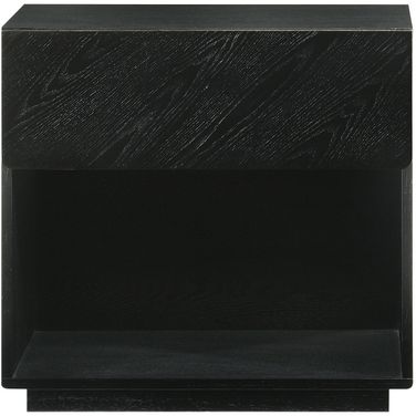 Petra 1 Drawer Wood Nightstand In Black