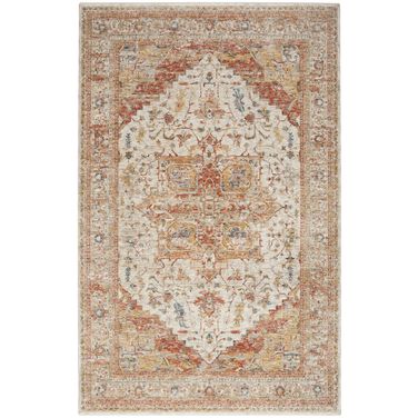 Petra 9'3" x 12'7" Indoor Rug In Ivory and Rust
