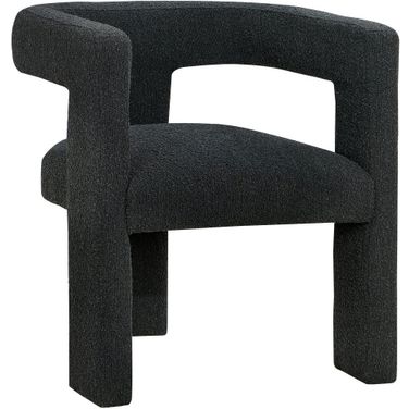 Petra Boucle Upholstered Accent Side Chair Black