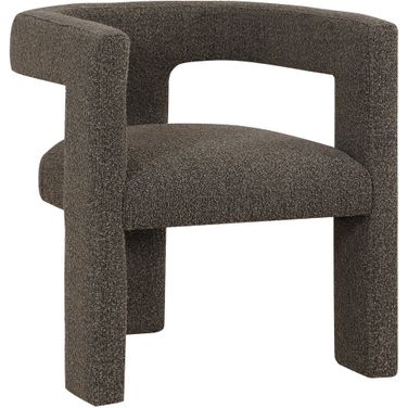 Petra Boucle Upholstered Accent Side Chair Chocolate Brown