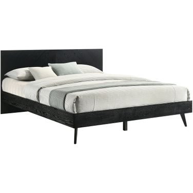 Petra King Platform Wood Bed Frame In Black