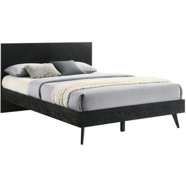 Petra Queen Platform Wood Bed Frame In Black