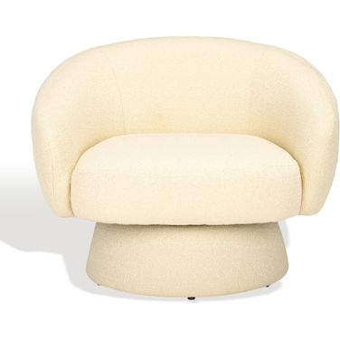Petryna Boucle Accent Chair In Creme