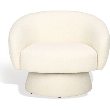 Petryna Boucle Accent Chair In Ivory