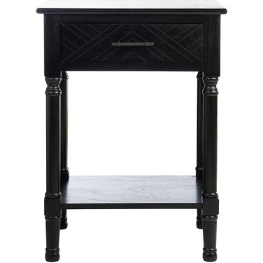Peyton 1 Drawer Accent Table in Black