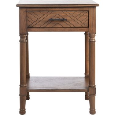 Peyton 1 Drawer Accent Table in Brown