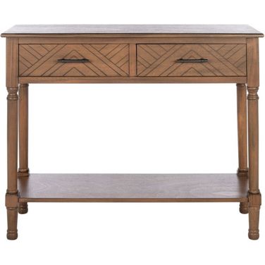 Peyton 2 Drawer Console Table in Brown