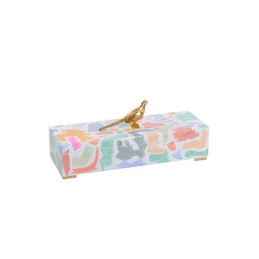 Pheasant Box In White and Red