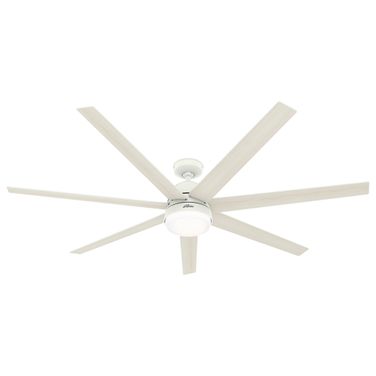 Phenomenon 70 Inch Wi-Fi Energy Star Ceiling Fan with LED Light Kit and Wall Control In Matte White and Bleached Alder