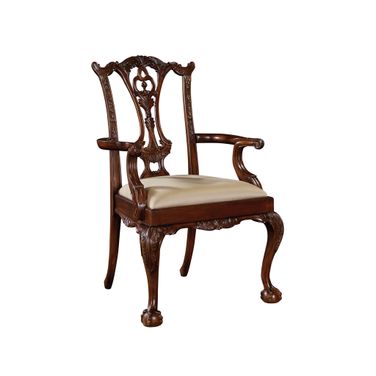 Philadelphia Arm Chair In Neutral and Brown