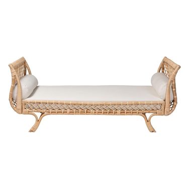Philana Daybed with Cushions In Natural Rattan