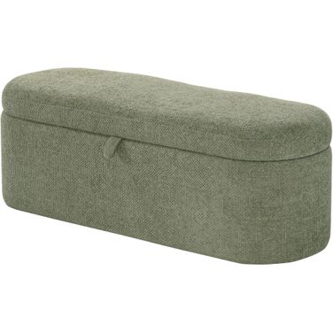 Philipa Storage Bench In Light Green Tweed