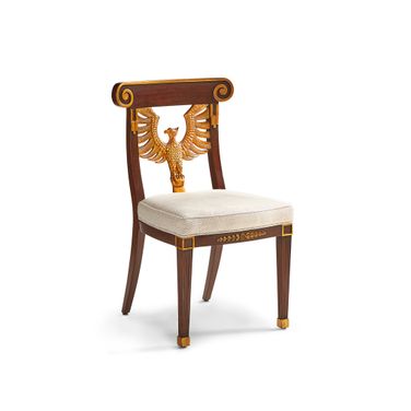 Phoenix Dining Chair In Mahogany/Gold/Sandstone