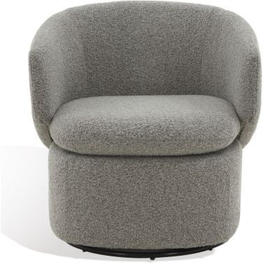 Phyllis Boucle Swivel Chair In Grey