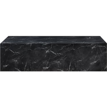 Piazza Marble Finish Concrete Coffee Table In Black