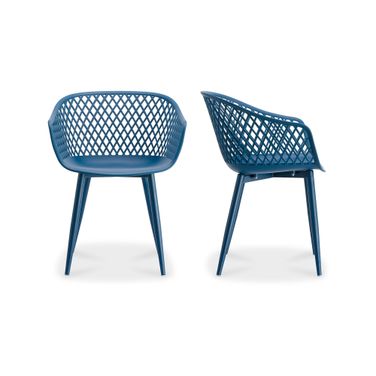 Piazza Modern Blue Outdoor Chairs Set of 2