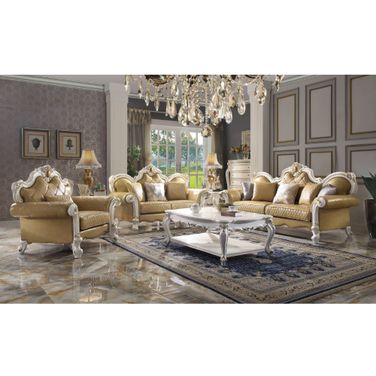 Picardy Living Room Set In Butterscotch
